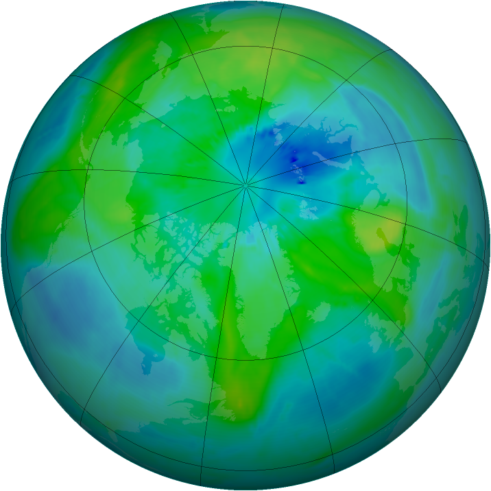 Arctic ozone map for 24 September 2014